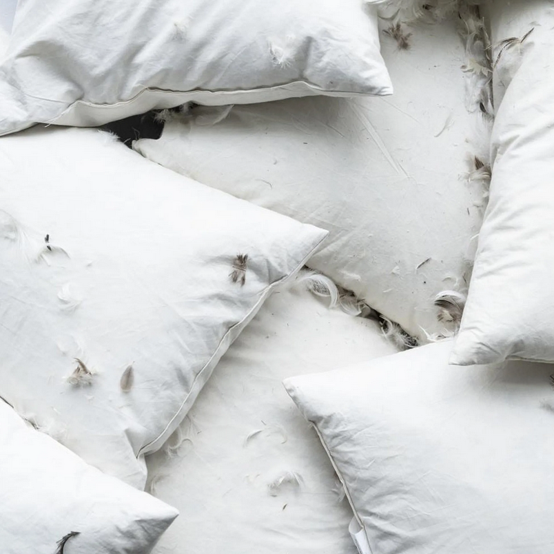 Perna Puf si Pana Gasca Natural Premium 40x40cm