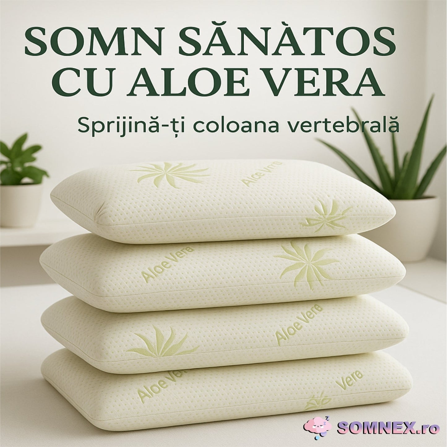 PERNA ORTOPEDIC ALOEVERA DIN SPUMA CU MEMORIE