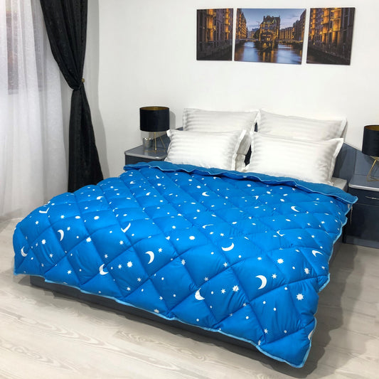 Pilota LunaStele iarna 140x210 - Lux Medicinala Matlasata Albastra