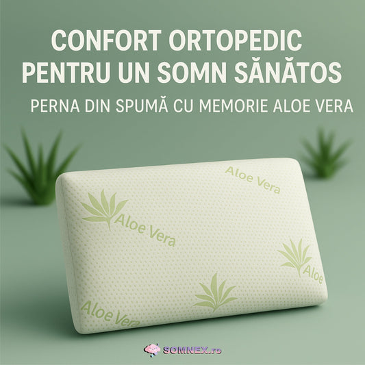 PERNA ORTOPEDIC ALOEVERA DIN SPUMA CU MEMORIE